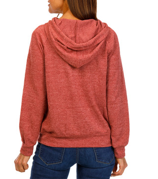 Thumbnail 2: 3rd + Malt Women's Solid Hooded Pullover Top 