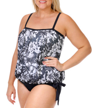 Thumbnail 1: Island Waves Island Waves Plus Blouson Tankini Top 