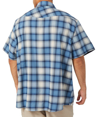 Thumbnail 2: FLAG & ANTHEM Mens Short Sleeve Button Down Performance Plaid Shirt 