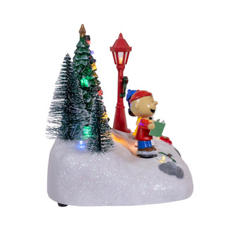 Thumbnail 3: Peanuts Peanuts 6-Inch Lighted Musical Carolers Tabletop Decor 