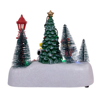 Thumbnail 4: Peanuts Peanuts 6-Inch Lighted Musical Carolers Tabletop Decor 