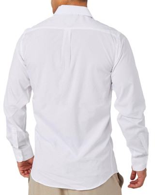 Thumbnail 2: Chaps Chaps Mens Long Sleeve Button Down Solid Slim Fit Shirt 