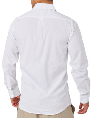 Thumbnail 2: Chaps Chaps Mens Long Sleeve Button Down Solid Slim Fit Shirt 