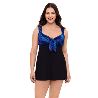 Thumbnail 1: GREAT LENGTHS Great Lengths Womens Marble Tie Front Swim Dress 