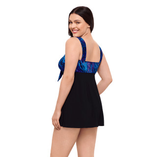 Thumbnail 3: GREAT LENGTHS Great Lengths Womens Marble Tie Front Swim Dress 