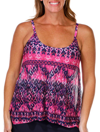 Thumbnail 1: Island Waves Island Waves Womens Scoop Neck Tankini Top 