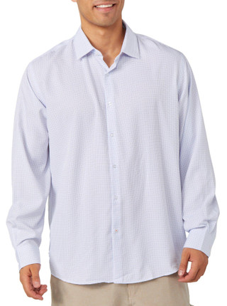 Thumbnail 1: Nautica Nautica Mens Long Sleeve Button Down Dotted Slim Fit Shirt 