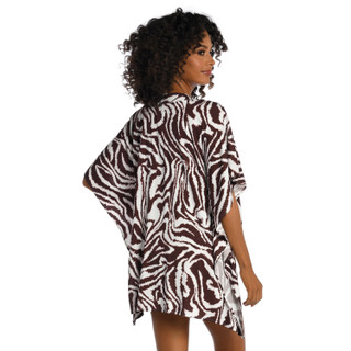 Thumbnail 3: La Blanca La Blanca Womens Animal Print Lace Up Caftan 