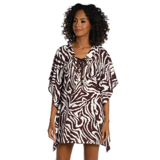 Thumbnail 4: La Blanca La Blanca Womens Animal Print Lace Up Caftan 
