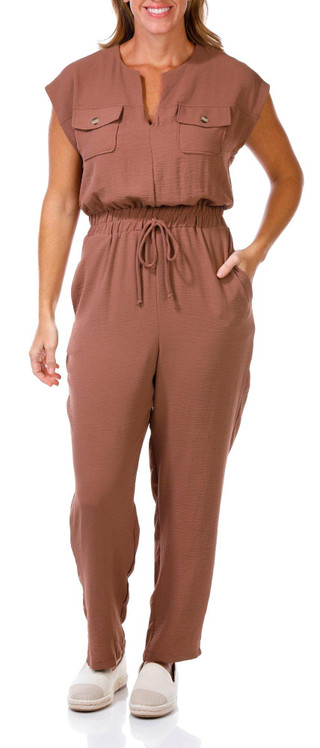 Thumbnail 1: Luxology Luxology Womens Short Sleeve Airflow Jumpsuit 