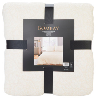 Thumbnail 1: Bombay Bombay 3 Pc Cotton Queen Comforter Set - Paisley Matelasse 