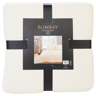 Thumbnail 1: Bombay Bombay 3 Pc Cotton Queen Comforter Set - Medallion Matelasse 