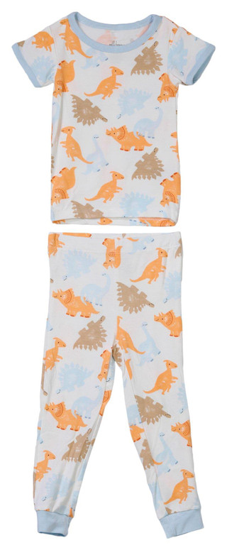 Thumbnail 1: MILKBERRY Milkberry Baby Boys 2 Pc Dino Print Pajama Set 
