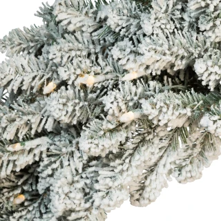 Thumbnail 6: Kurt Adler 24 in. Battery-Operated Warm White LED Vail Pine Wreath 