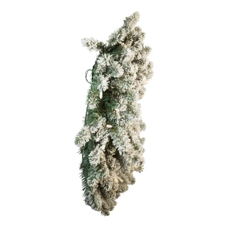 Thumbnail 4: Kurt Adler 24 in. Battery-Operated Warm White LED Vail Pine Wreath 