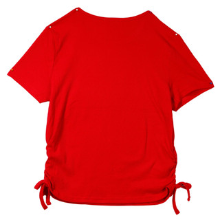 Thumbnail 3: DREAMGIRL Dream Girl Big Girls Short Sleeve with Gold Necklace Top 