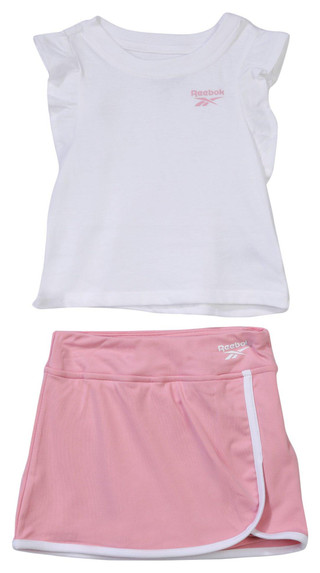 Thumbnail 1: Reebok Reebok Toddler Girls 2 Pc Ruffle Top & Skirt Set 
