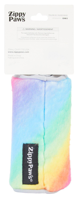 Thumbnail 2: Zippy Paws 5.5 in Le Chien Rainbow Squeakie Can Dog Toy 