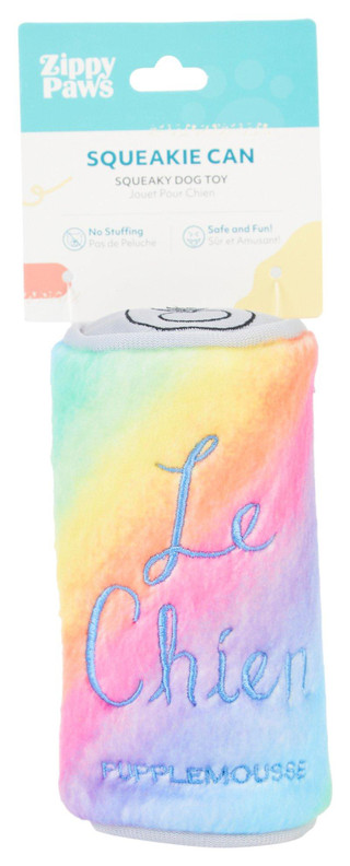 Thumbnail 1: Zippy Paws 5.5 in Le Chien Rainbow Squeakie Can Dog Toy 