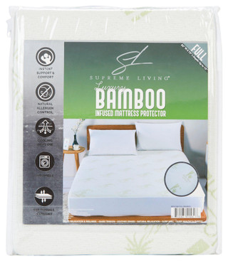 Thumbnail 1: SUPREME LIVING Supreme Living Full Luxury Bamboo Mattress Protector 