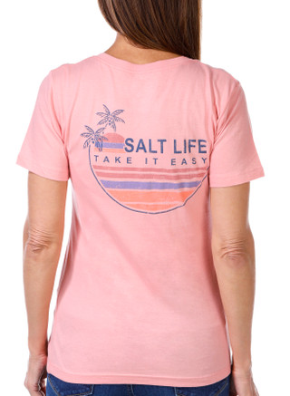 Thumbnail 4: Salt Life Salt Life Womens Short Sleeve Take It Easy Graphic Tee 