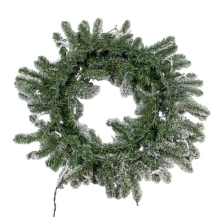 Thumbnail 5: Kurt Adler 24 in. Pre-Lit Clear Incandescent Vail Pine Wreath 