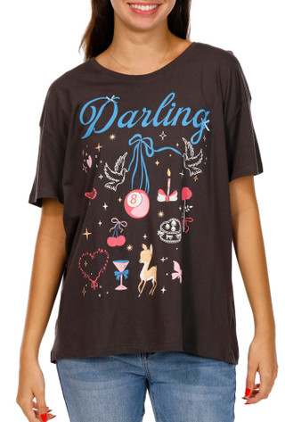 Thumbnail 1: COASTAL DREAMER Coastal Dreamer Juniors Girly Darling Graphic Tee 