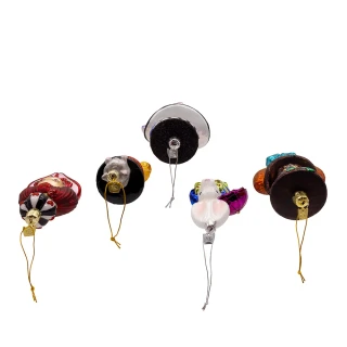 Thumbnail 6: NOBLE GEMS Noble Gems 5 Pc. Glass Alice Characters Ornament Set 