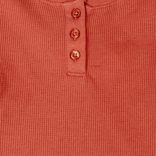 Thumbnail 2: Pink Rose Pink Rose Juniors Long Sleeve Thermal Henley Top 