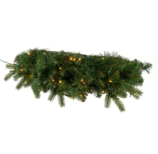 Thumbnail 6: Kurt Adler Kurt Adler 24-Inch Pre-Lit Warm White LED Noble Fir Wreath 