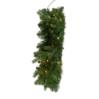 Thumbnail 5: Kurt Adler Kurt Adler 24-Inch Pre-Lit Warm White LED Noble Fir Wreath 