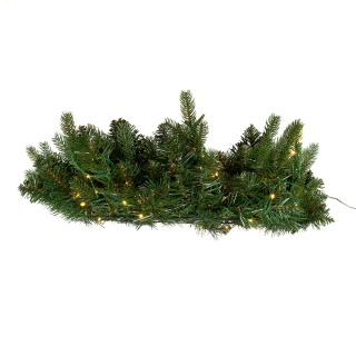 Thumbnail 7: Kurt Adler Kurt Adler 24-Inch Pre-Lit Warm White LED Noble Fir Wreath 
