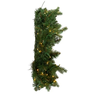 Thumbnail 3: Kurt Adler Kurt Adler 24-Inch Pre-Lit Warm White LED Noble Fir Wreath 
