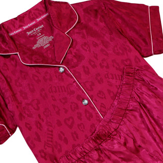 Thumbnail 2: Juicy Couture Juicy Couture Big Girls Hot Pink Satin Pajama Set 