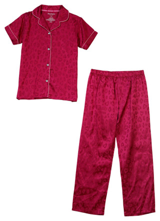 Thumbnail 1: Juicy Couture Juicy Couture Big Girls Hot Pink Satin Pajama Set 