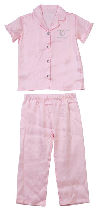Thumbnail 1: Juicy Couture Juicy Couture Little Girls Light Pink Satin Pajama Set 