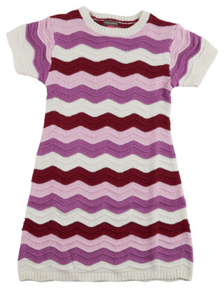 Thumbnail 1: Vince Camuto Vince Camuto Big Girls Short Sleeve Zig Zag Sweater Dress 