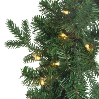 Thumbnail 4: Kurt Adler Kurt Adler 24 in. Pre-Lit Clear Jackson Pine Wreath 