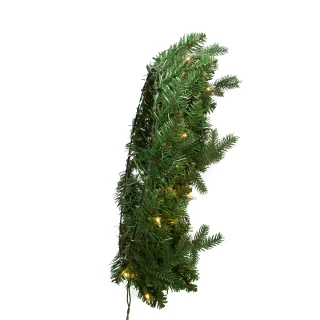 Thumbnail 3: Kurt Adler Kurt Adler 24 in. Pre-Lit Clear Jackson Pine Wreath 