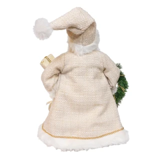 Thumbnail 3: Kurt Adler Kurt Adler 18 in. Kringles Cream Santa with Gift and Wreath 