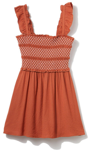 Thumbnail 1: Trixxi Trixxi Juniors Smocked Linen Babydoll Dress 