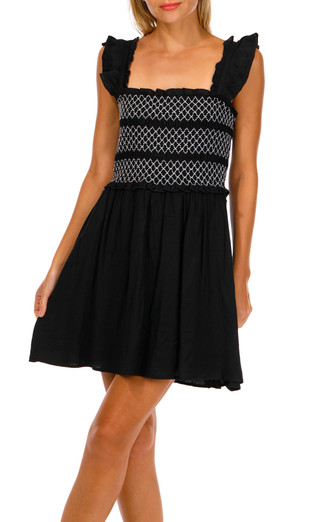 Thumbnail 1: Trixxi Trixxi Juniors Smocked Linen Babydoll Dress 