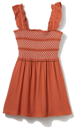 Thumbnail 1: Trixxi Trixxi Juniors Smocked Linen Babydoll Dress 