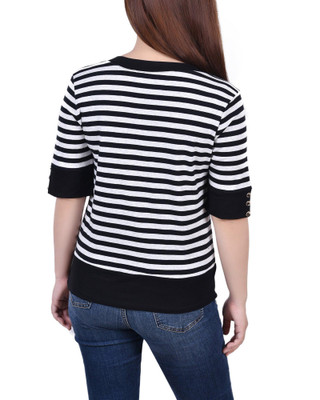 Thumbnail 2: NY COLLECTION NY Collection Womens Missy Elbow Sleeve Top 