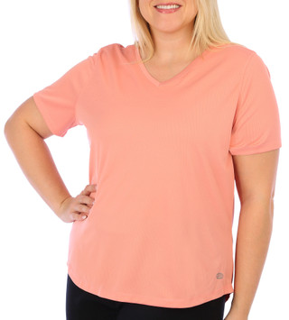 Thumbnail 4: REEL LEGENDS Reel Legends Plus Freeline Solid V-Neck Textured Top 