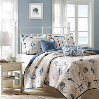 Thumbnail 1: Madison Park Madison Park Bayside Reversible Coverlet Set 