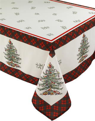 Thumbnail 1: Spode Spode Christmas Tree Tartan 60 x 144 Tablecloth 