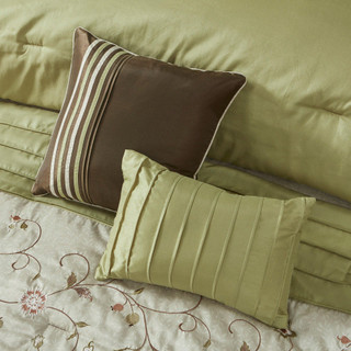 Thumbnail 14: Madison Park Madison Park Serene Green 7-pc. Comforter Set 