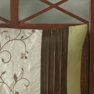Thumbnail 21: Madison Park Madison Park Serene Green 7-pc. Comforter Set 