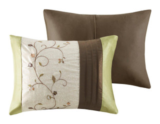 Thumbnail 30: Madison Park Madison Park Serene Green 7-pc. Comforter Set 